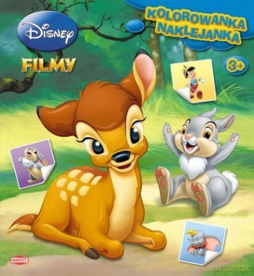 Filmy. Kolorowanka - Naklejanka (Disney) [KSIĄŻKA]