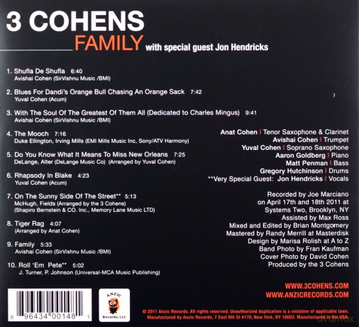 3 Cohens: Family Jazz [CD]
