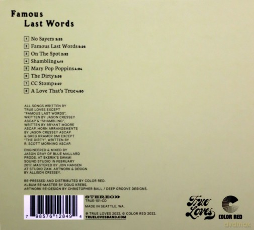 True Loves: Famous Last Words [CD]