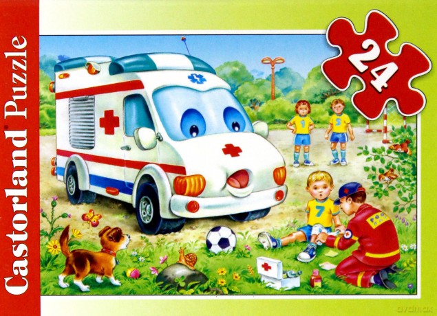 CASTOR 24 MINI Bajkowe Pojazdy: Karetka A-02405-BM [PUZZLE]