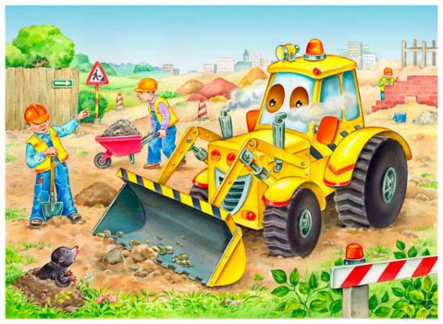CASTOR 24 MINI Bajkowe Pojazdy: Koparka A-02405-BM [PUZZLE]