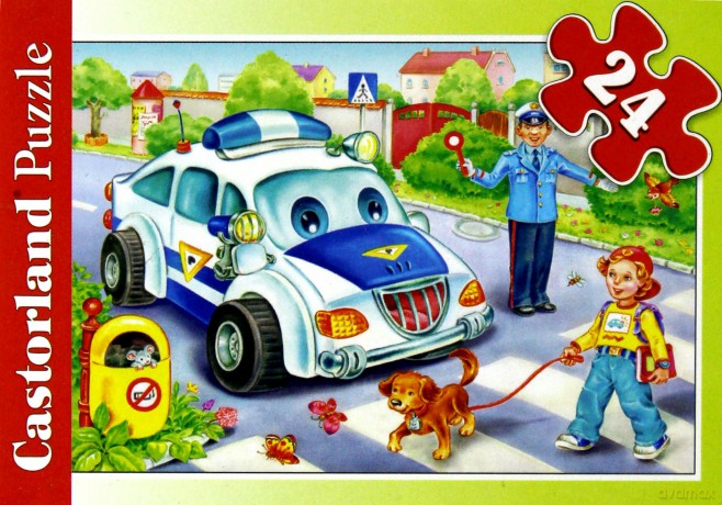 CASTOR 24 MINI Bajkowe Pojazdy: Policja A-02405-BM [PUZZLE]