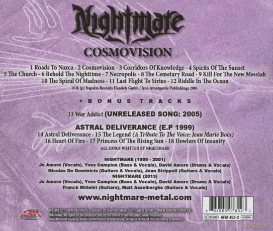 Nightmare: Cosmovision [CD]