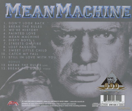 U.D.O.: Mean Machine [CD]