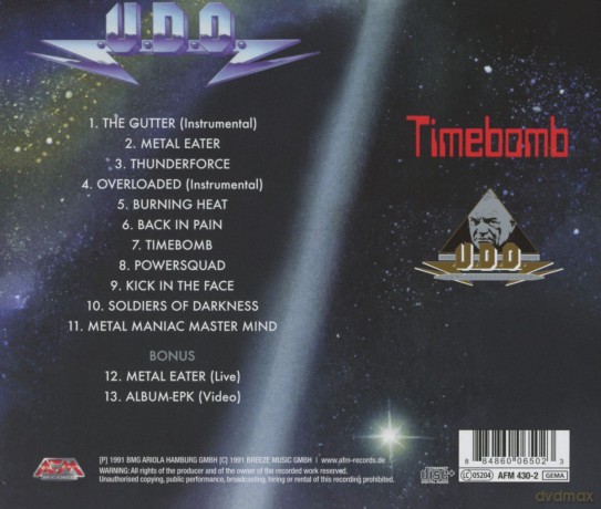 U.D.O.: Timebomb [CD]