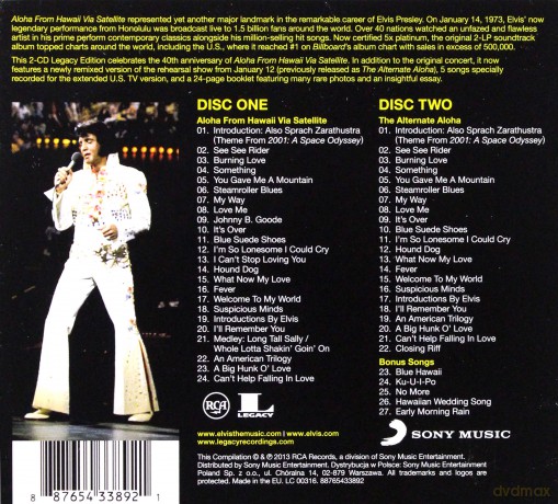 Elvis Presley: Aloha From Hawaii Via Satellite (Legacy Edition) (digipack) [2CD]
