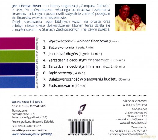 Wolność finansowa - Jon i Evelyn Bean (digipack) [AUDIOBOOK] [CD]