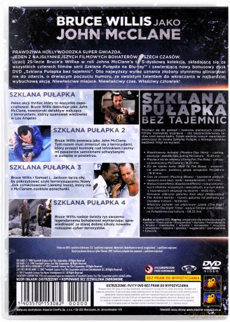 Szklana pułapka Kolekcja: 1+2+3+4 [BOX] [5DVD]