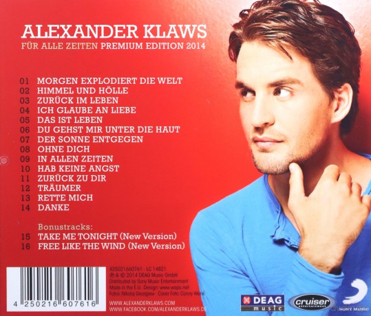 Alexander Klaws: Für Alle Zeiten (Premium Edition 2014) [CD]