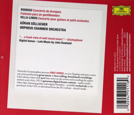 Goran Sollscher: Rodrigo, Villa Lobos (First Chice) [CD]