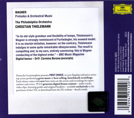 Christian Thielemann: Wagner Orchestral Works (First Chice) [CD]
