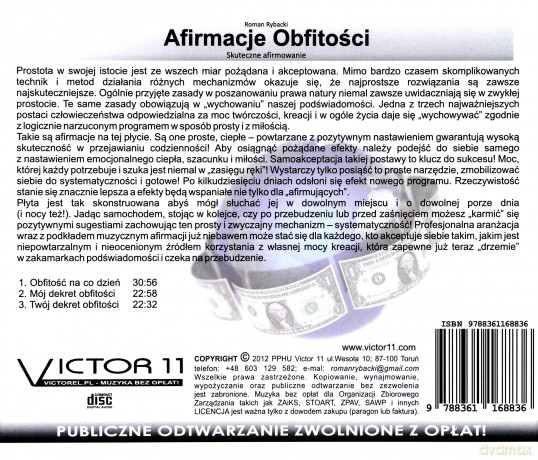 Afirmacje Obfitości - Roman Rybacki  [CD]