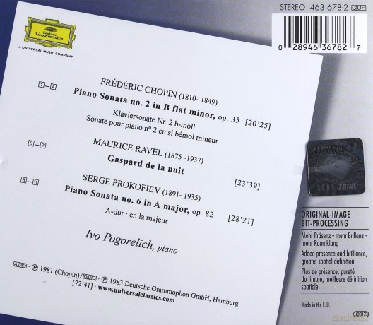 Ivo Pogorelich: Ravel Chopin Prokofiev [CD]