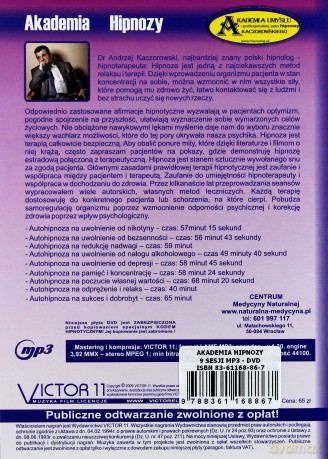 AKADEMIA HIPNOZY - zestaw 9 sesji! - A. Kaczorowski  [AUDIOBOOK] [CD-MP3]