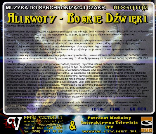 Alikwoty Boskie Dźwięki Mocy - Udgatar  [CD]