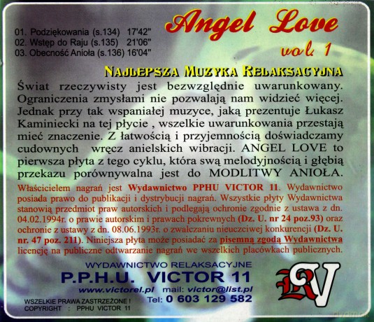 Łukasz Kaminiecki: Angel Love 1 - najlepsza muzyka relaksacyjna [CD]