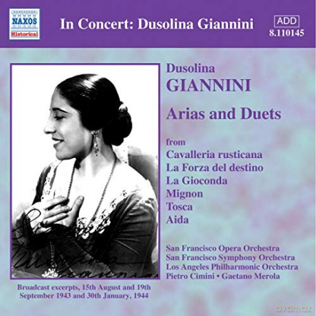 Dusolina Giannini: GIANNINI Dus.: Arias and Duets [CD]