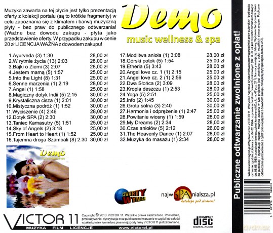 Demo 2010 muzyka relaksacyjna [CD]