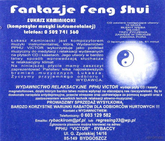 Fantazje Feng Shui - Łukasz Kaminiecki  [CD]