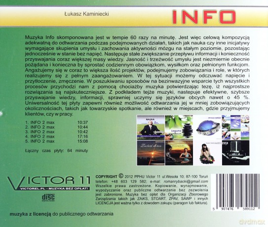 INFO - muzyka do szybkiego przyswajania informacji - Łukasz Kaminiecki  [CD]