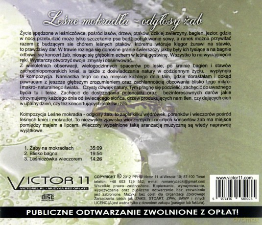 Leśne mokradła - odgłosy żab  [CD]