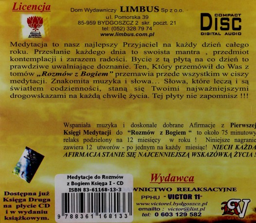 Medytacje do Rozmów z Bogiem księga pierwsza [CD]