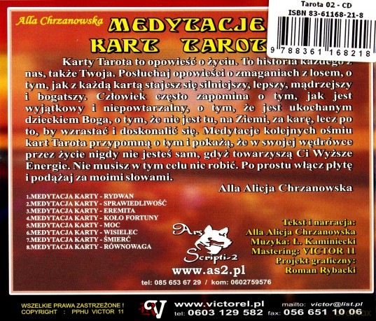 Medytacje Kart Tarota 2 - A.A.Chrzanowska  [CD]