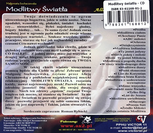 Modlitwy Światła - Chrzanowska, Sochaczewska  [CD]