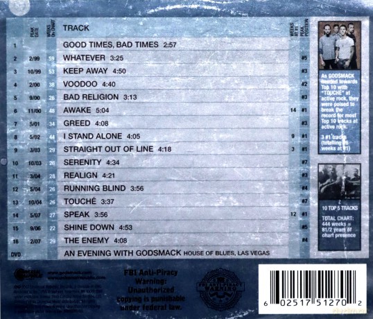 Godsmack: Good Times Bad Times: 10 Years Of Godsmack [2CD]