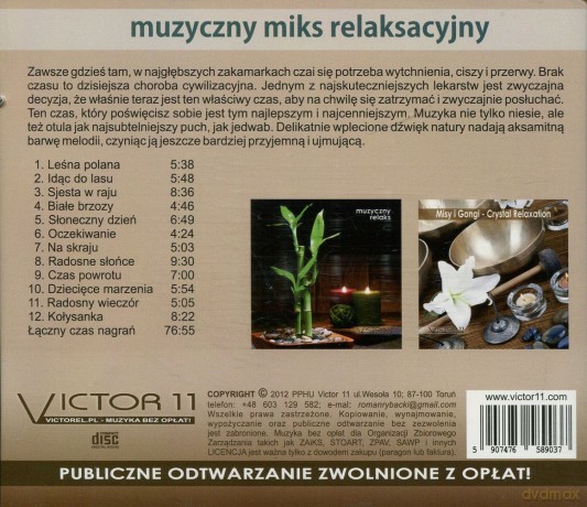 Muzyczny Mix Relaksacyjny - Łukasz Kaminiecki  [CD]