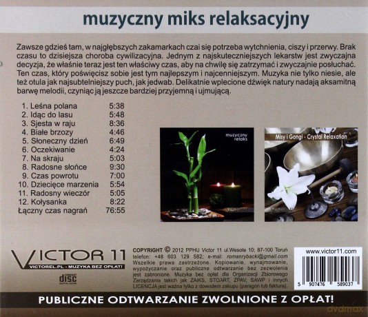 Muzyczny Mix Relaksacyjny - Łukasz Kaminiecki  [CD]