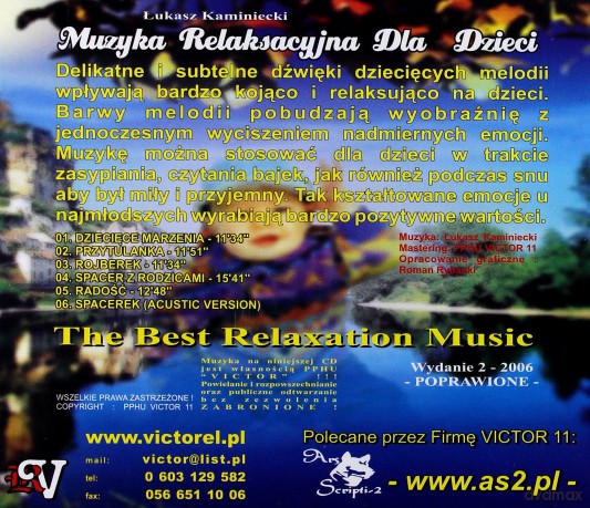 Muzyka Relaksacyjna Dla Dzieci - Kaminiecki  [CD]
