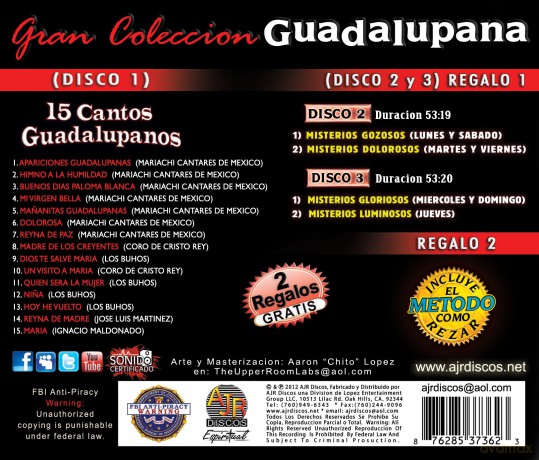 Gran Coleccion Guadalupana-15 Cantos Guadalupanos [CD]
