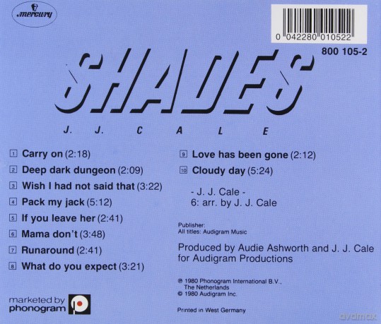 J.J. Cale: Shades [CD]