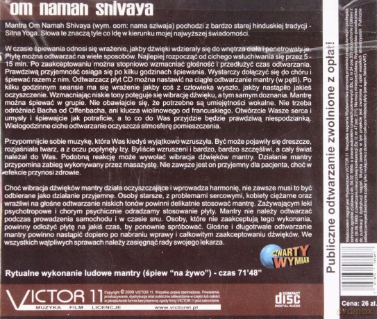 Om Namah Shivaya - wykonanie ludowe  [CD]