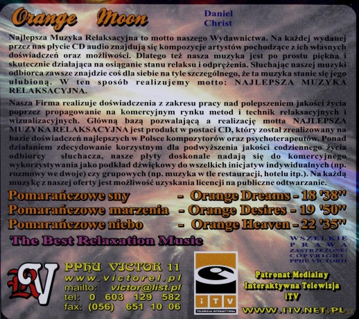 Daniel Christ: Orange Moon  - najlepsza muzyka relaksacyjna [CD]