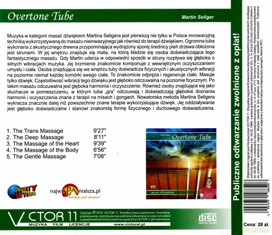 Overtone tube - Masaż dźwiękiem - Martin Seliger  [CD]