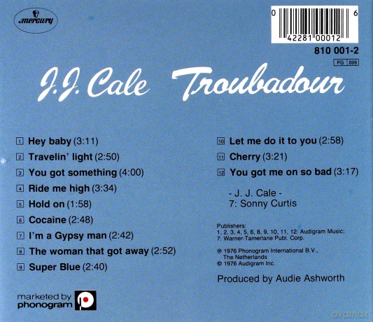 J.J. Cale: Troubadour [CD]