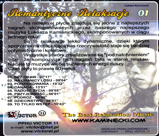 Romantyczne Relaksacje 1 - Łukasz Kaminiecki  [CD]