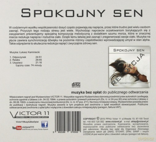 Spokojny Sen - Łukasz Kaminiecki  [CD]