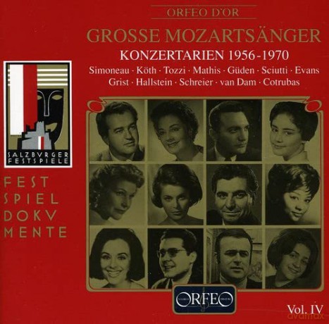 Mathis/Tozzi/Güden/Cotrubas/Camerata Academica/+: Grosse Mozartsänger Vol.4-Konzertarien 1956-1970 [CD]