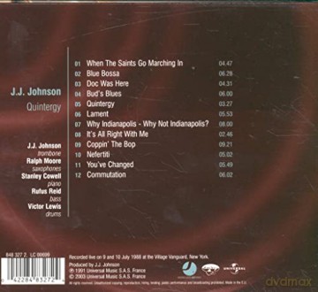 J.J. Johnson: Quintergy Live [CD]