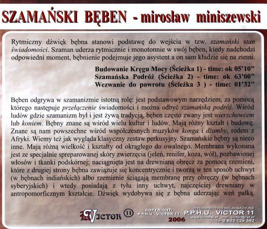 Szamański Bęben - Mirosław Miniszewski  [CD]
