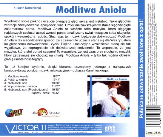 Modlitwa Anioła (reedycja)- Łukasz Kaminiecki  [CD]