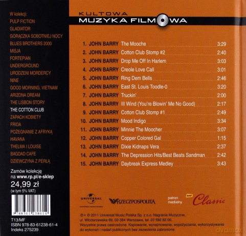 Cotton Club, The soundtrack (Kultowa Muzyka Filmowa Tom 13) [KSIĄŻKA]+[CD]