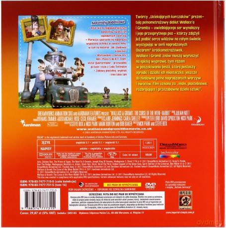 Wallace i Gromit: Klątwa królika (booklet) [DVD]