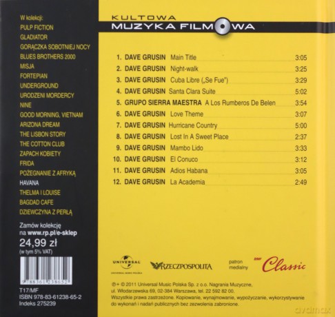 Havana soundtrack (Hawana) (Kultowa Muzyka Filmowa) [KSIĄŻKA]+[CD]