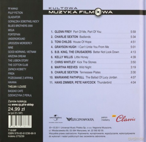 Thelma & Louise soundtrack (Thelma i Louise) (Kultowa Muzyka Filmowa) [KSIĄŻKA]+[CD]