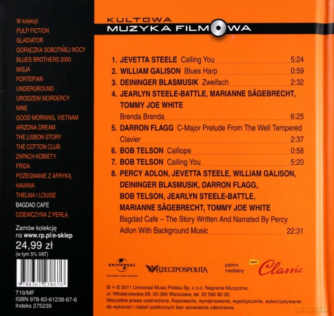 Bagdad Cafe soundtrack (Kultowa Muzyka Filmowa) [KSIĄŻKA]+[CD]