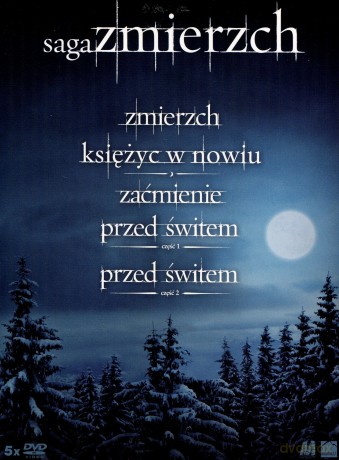 Saga Zmierzch: Zmierzch / Księżyc w nowiu / Zaćmienie / Przed Świtem [BOX] [5DVD]